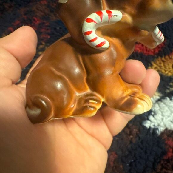 Vintage dog trinket dachshund Japan figure Christmas holiday figurine - EUC - Picture 2 of 7